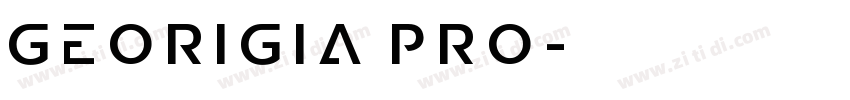 georigia pro字体转换